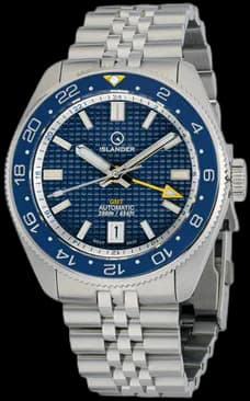 Islander Automatic GMT Dive Watch with Blue Waffle Dial #ISL-214