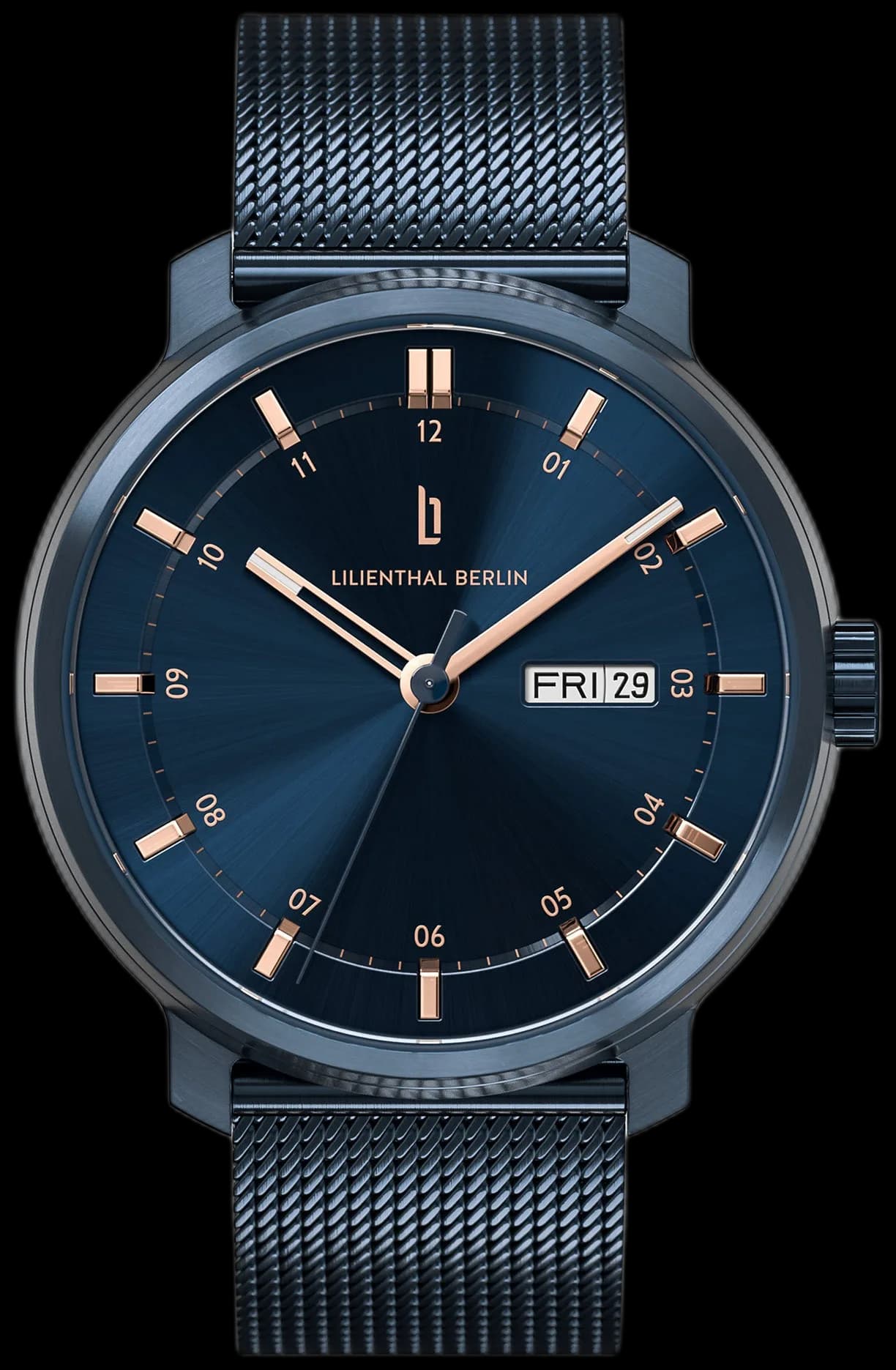 Neolux Day Date – Blue Rose Gold