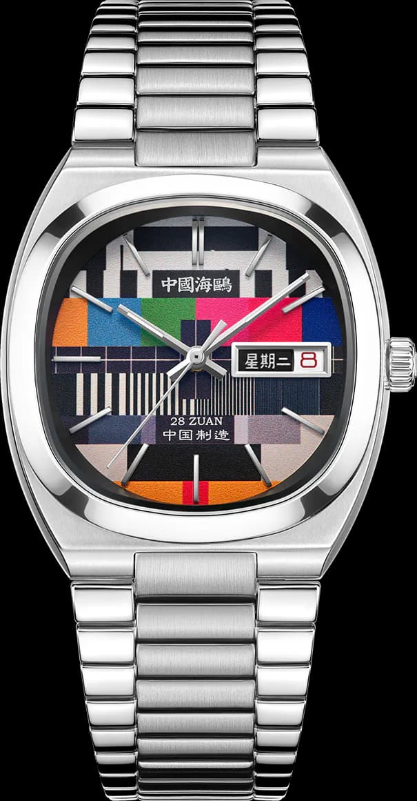 TV Dial Day-date Calendar Tonneau Vintage Watch 36mm