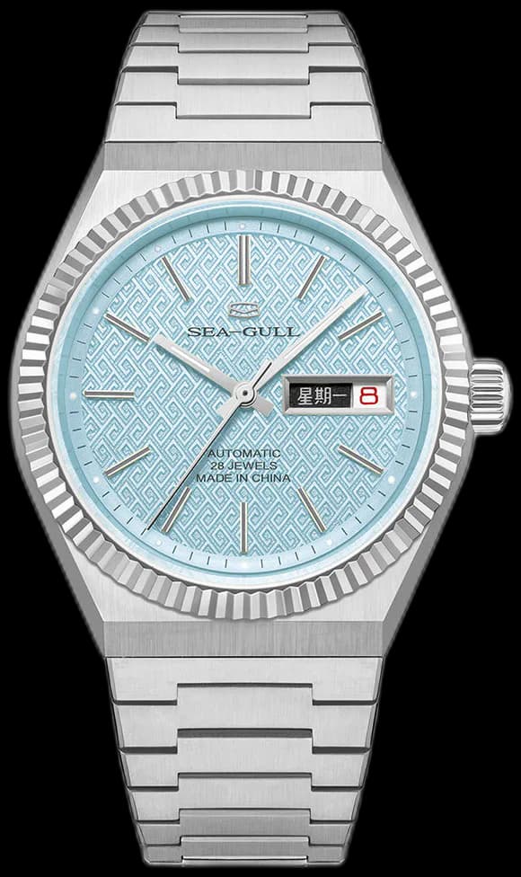 Ancient Cloud Motif Dial Date-day Calender Reissue Automatic Dress Watch 38mm