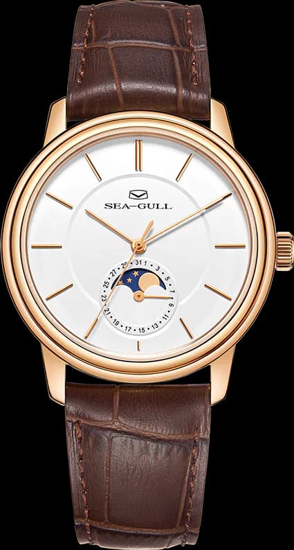 Ultra-thin Moon Phase Dress Watch 38mm