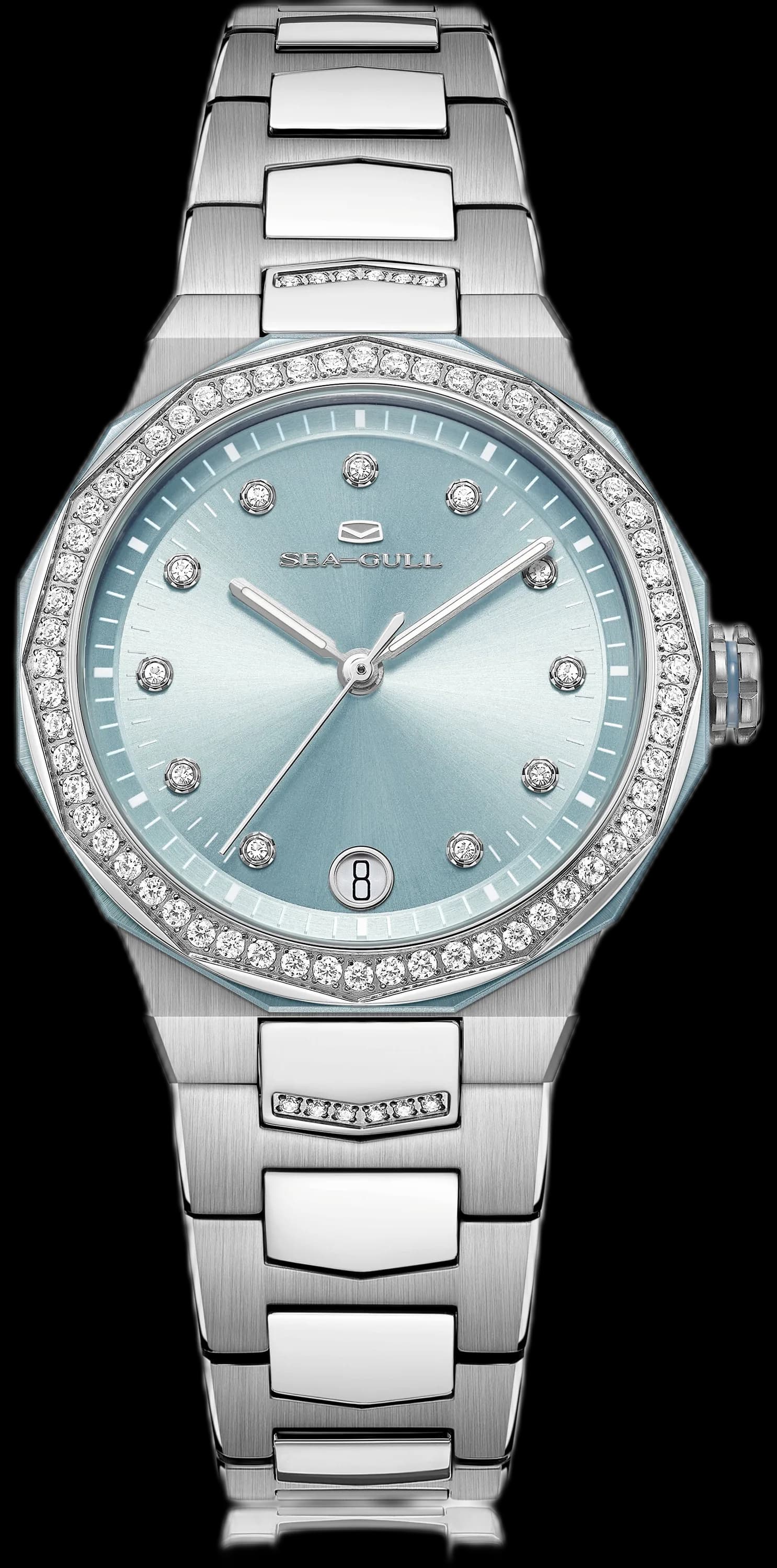 Extraordinary Series Polygonal Diamond-set Bezel Mother-of-pearl Dial Lady's Watch 34mm