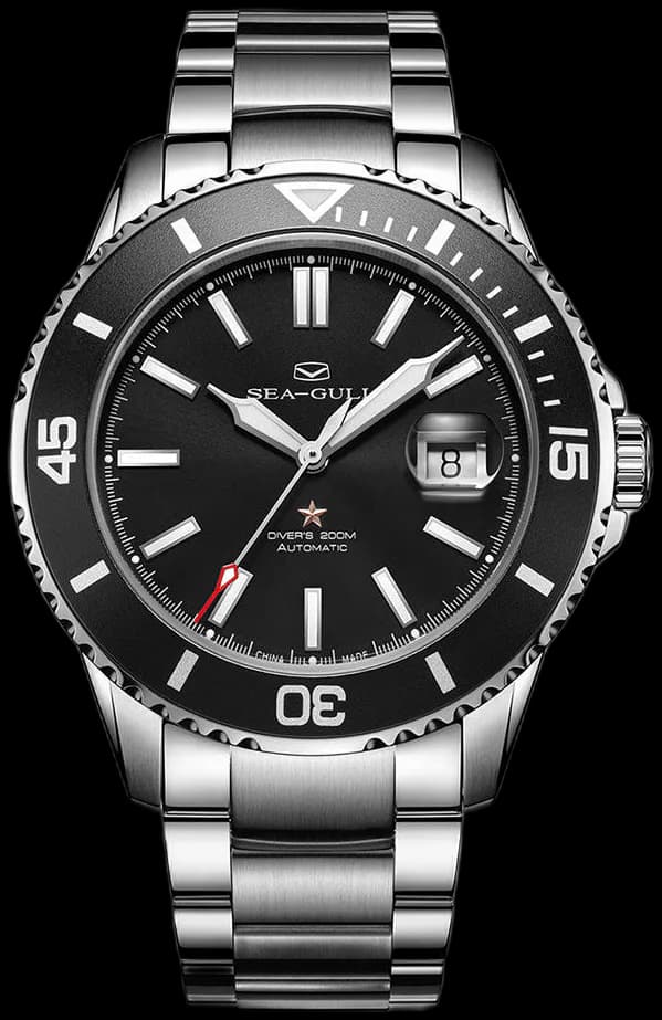 Ocean Series 200m Waterproof Magnified Date Window Dive Watch 44mm