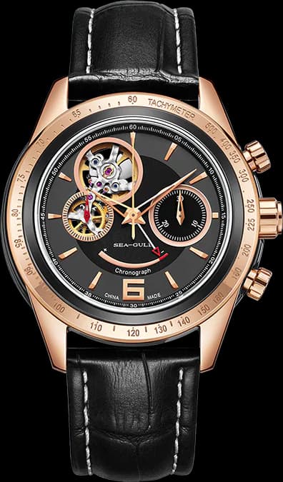 Racing Style Power Reserve Indicator Tachymeter Complication Chronograph 42mm