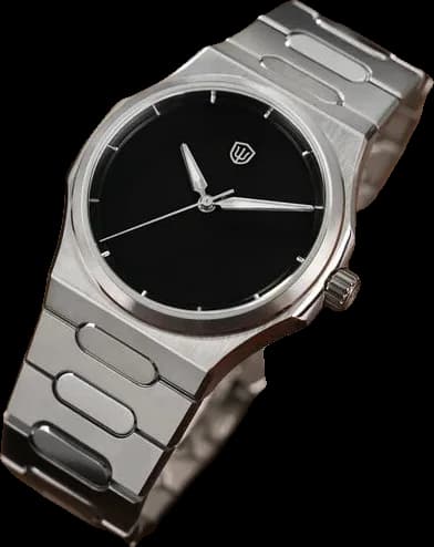 Watchdives Premier WD0016B Square-Block Faceted Dial Original Design
