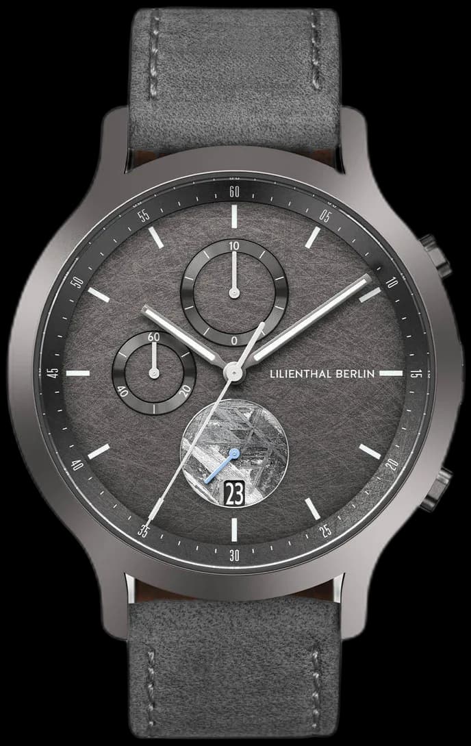 Chronograph Meteorite Cosmic Gray Leather Gray Ndash Lilienthal Berlin North America
