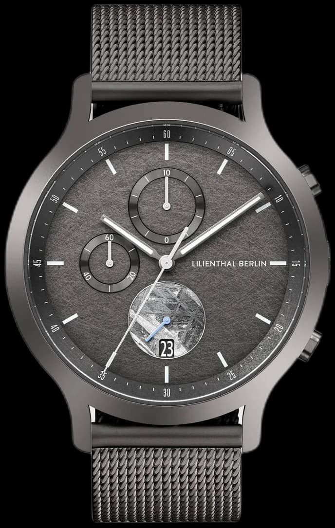 Chronograph Meteorite Cosmic Gray Mesh Anthracite Ndash Lilienthal Berlin North America