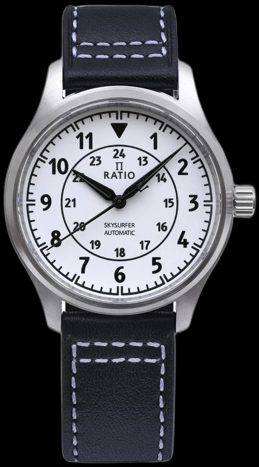 Skysurfer Pilot Full Luminous Dial Leather Automatic RTS316 200M Men's Watch