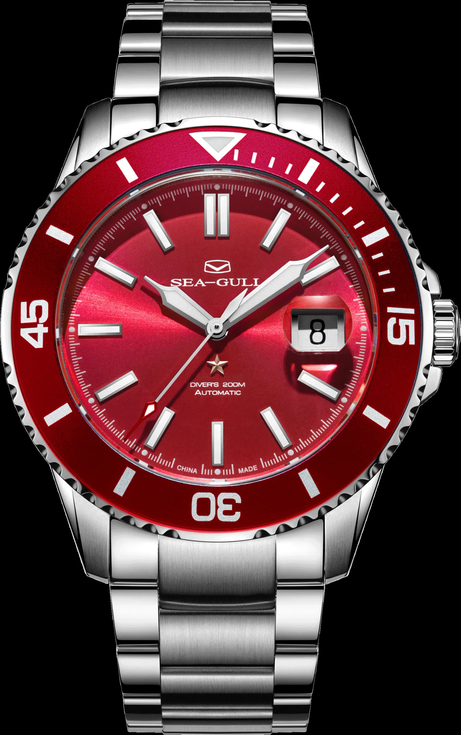 Ocean Series 200m Waterproof Engraved Caseback Diving Watch 44mm