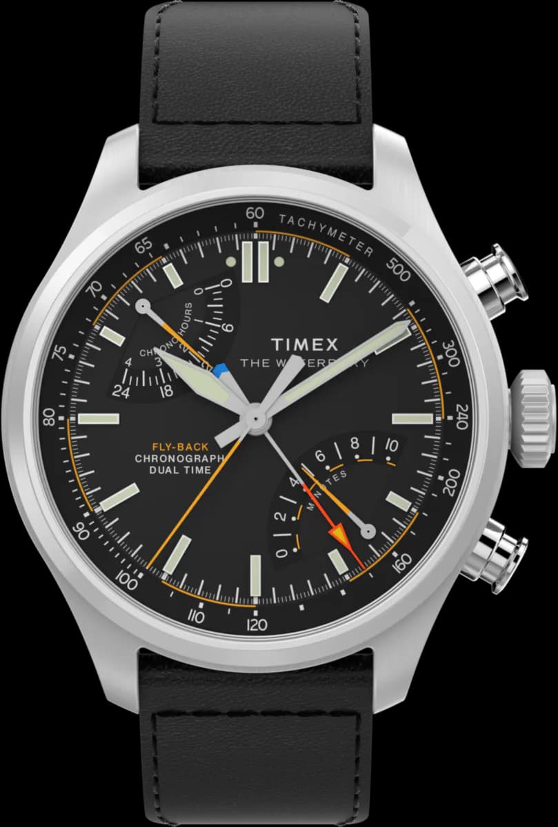 Waterbury Ace Fly-Back Chronograph 43mm Leather Strap Watch