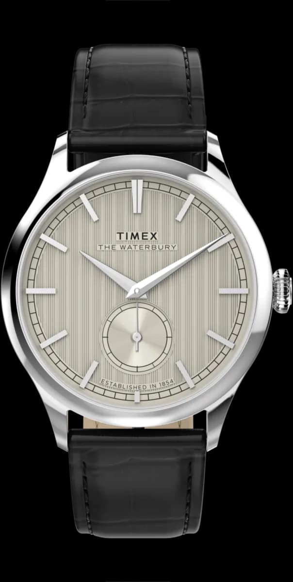 Waterbury Classic Sub-Second 39mm Leather Strap Watch