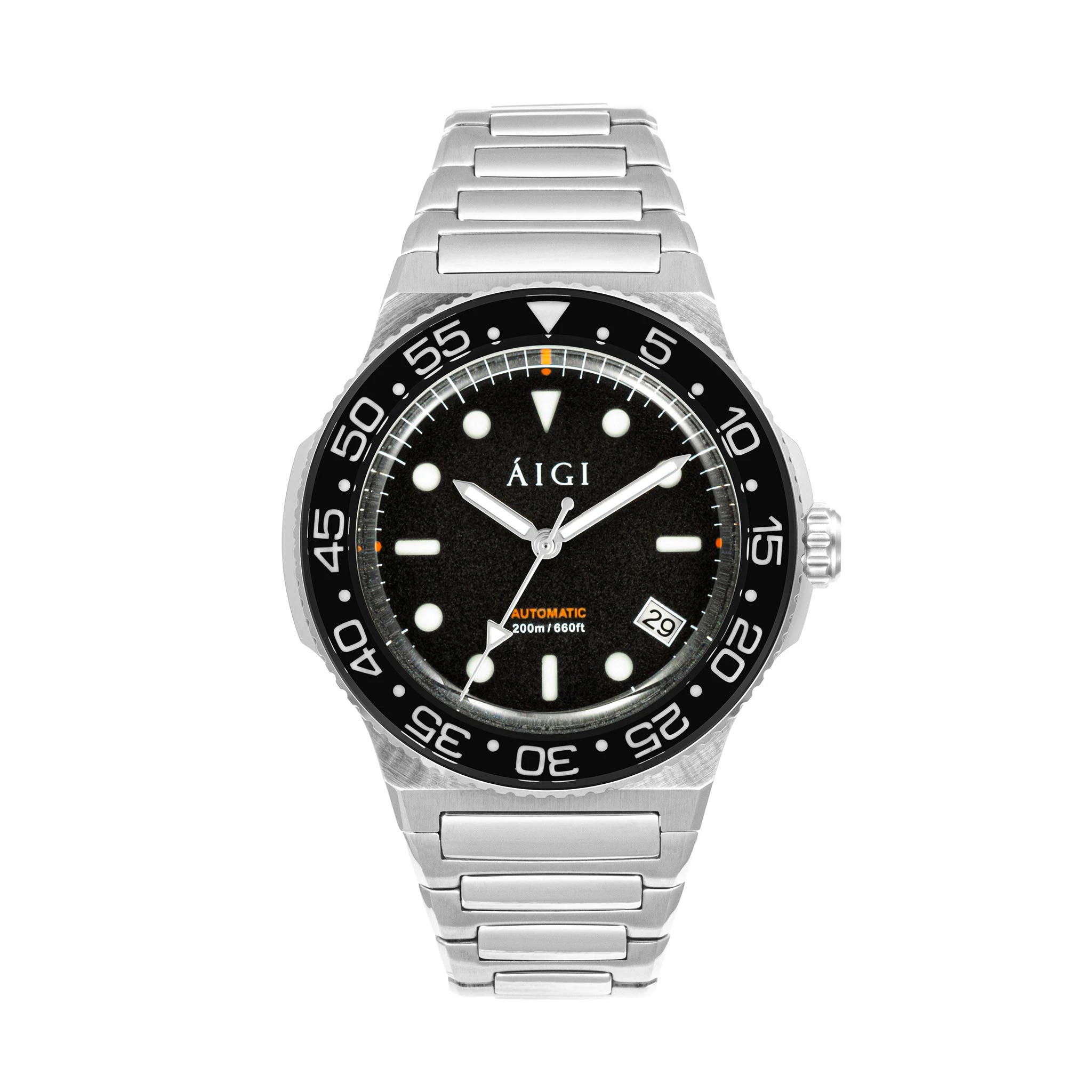 Aigi Watches Arctic Diver Black Dive Watch