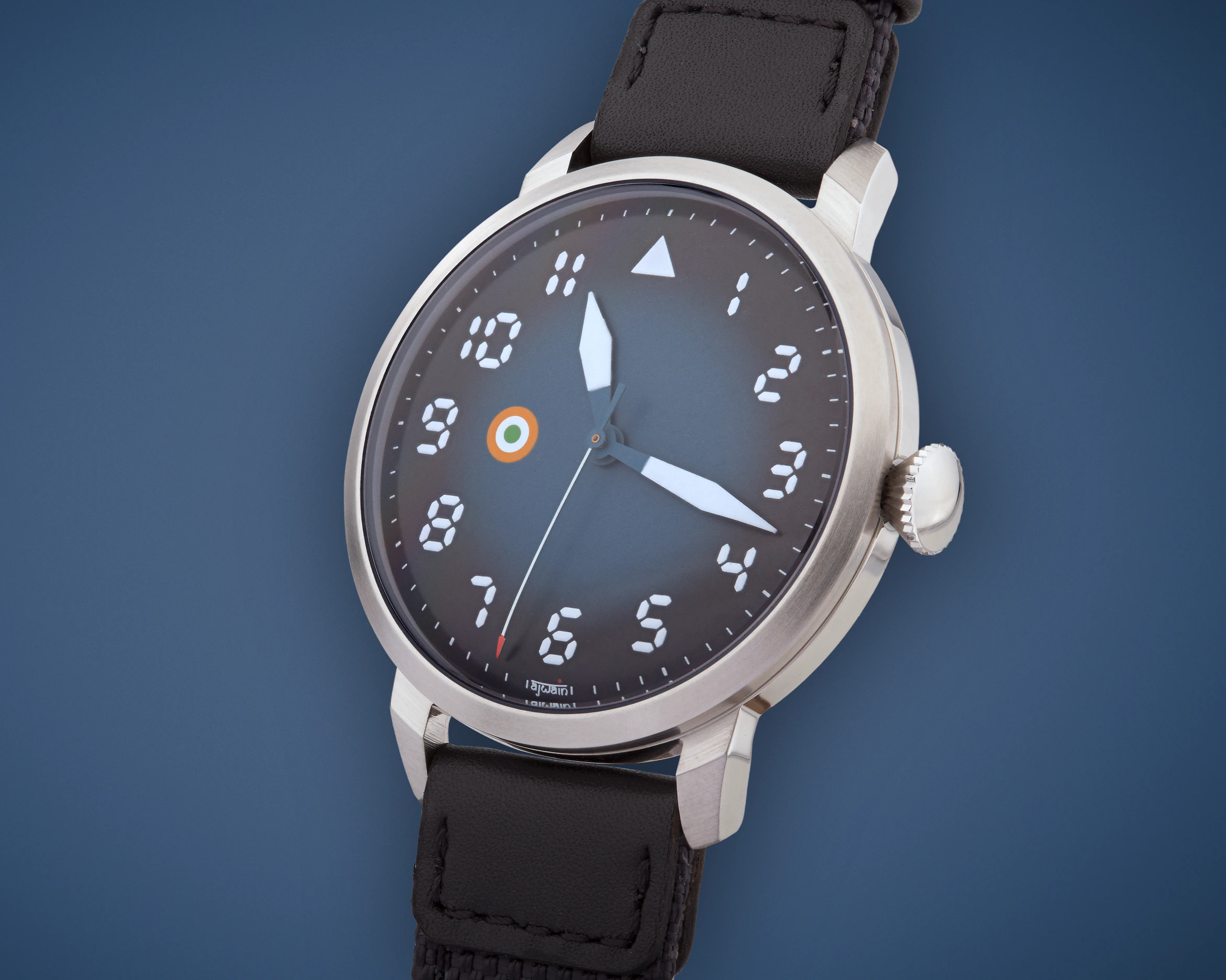 Ajwain Watches SORTIE Blue fume dial