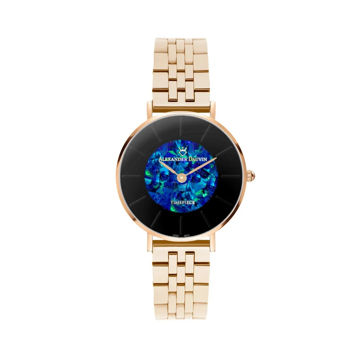 Alexander Dauvin Dark Lumiere Ridge Blue Opal Watch 28mm