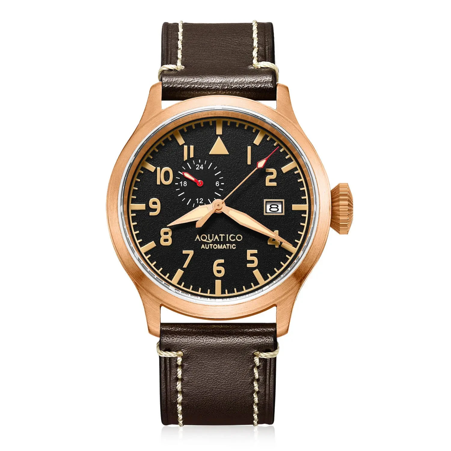 Aquatico 43mm Bronze Pilot Watch