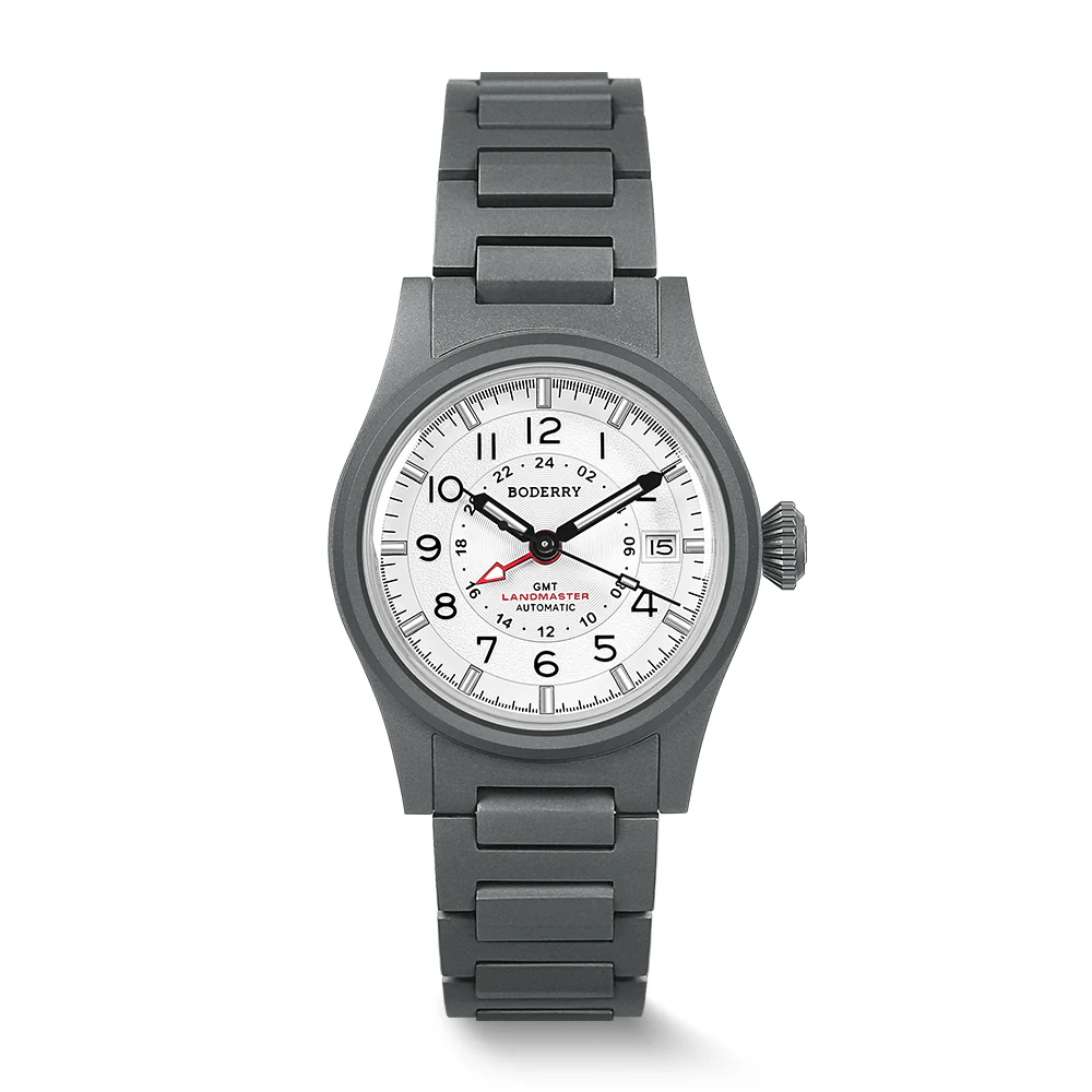 Boderry LANDMASTER GMT – Titanium Automatic Tritium Field Watch