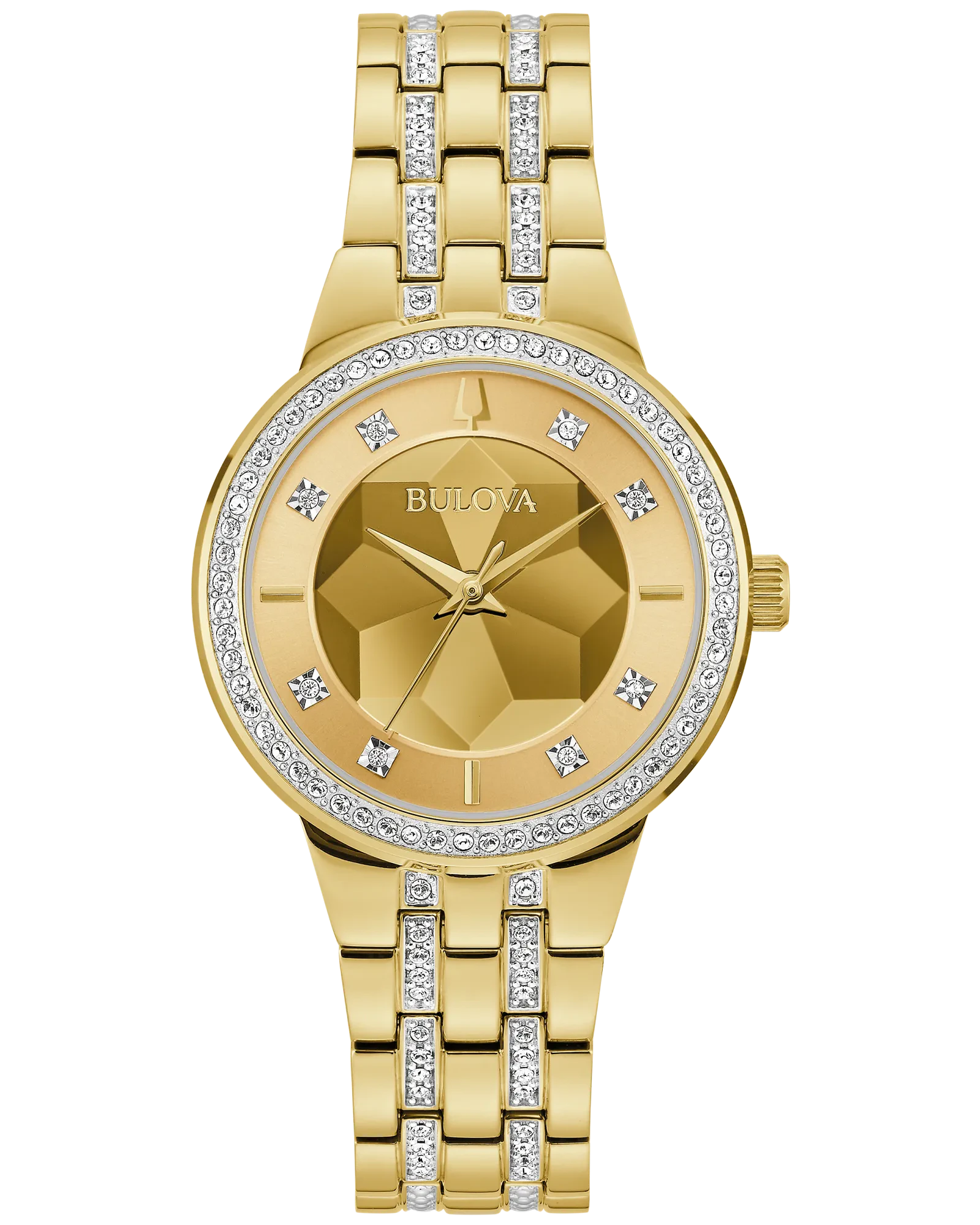 Bulova Gold-Tone Dial Stainless Steel Bracelet Phantom 97L176
