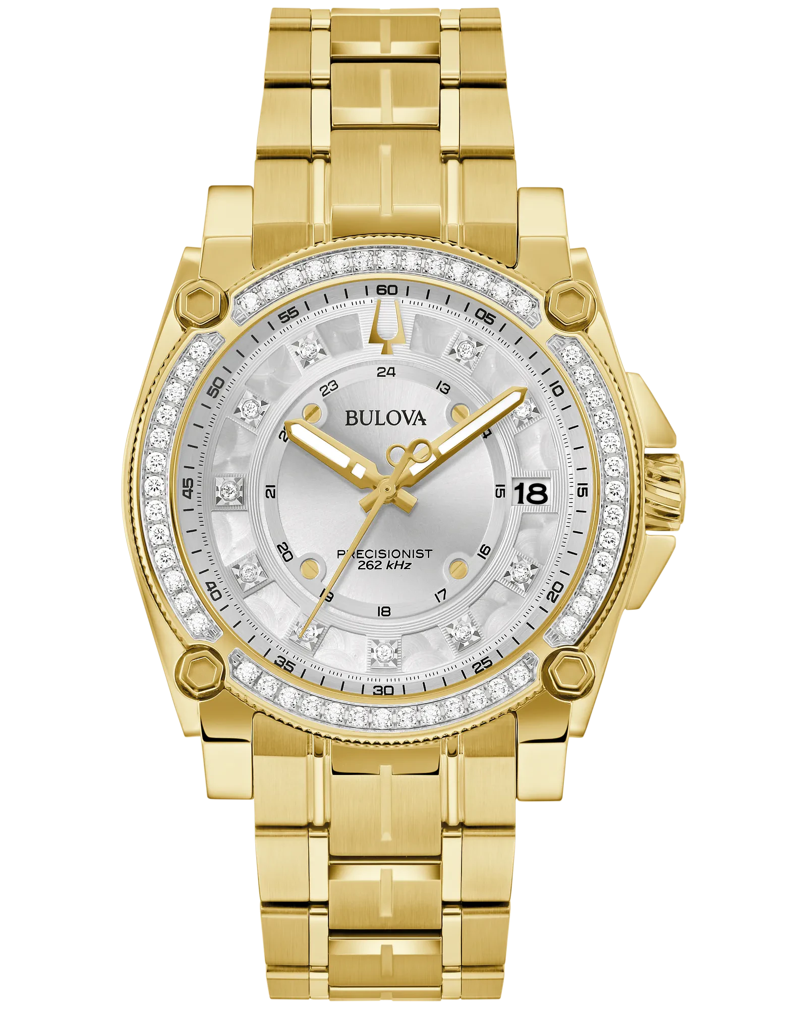 Bulova Silver-Tone Dial Stainless Steel Bracelet Icon 98J120