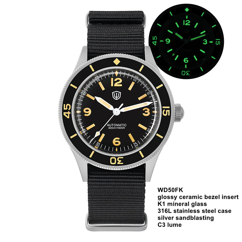 Cronos Watchdives Vintage 50-Fathoms NH35 Dive Watch V2