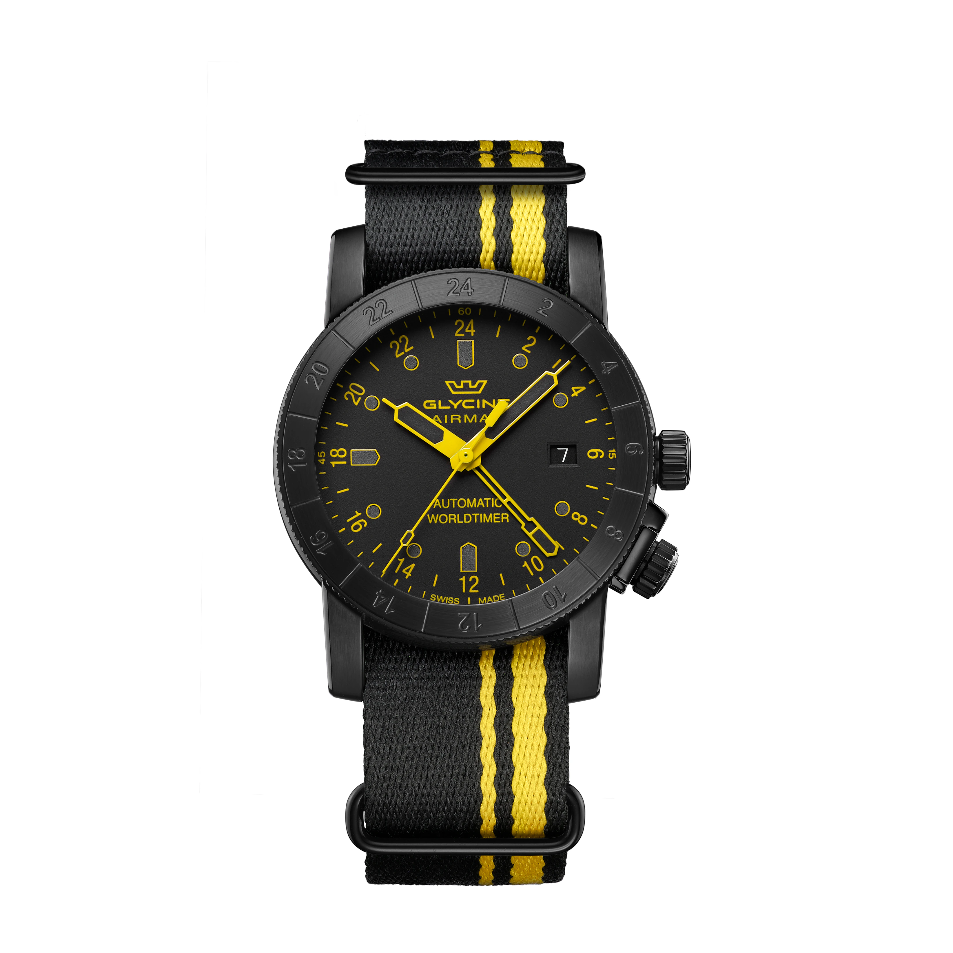 Glycine Men's Airman Contemporary GMT 42mm Automatic Watch GL0499