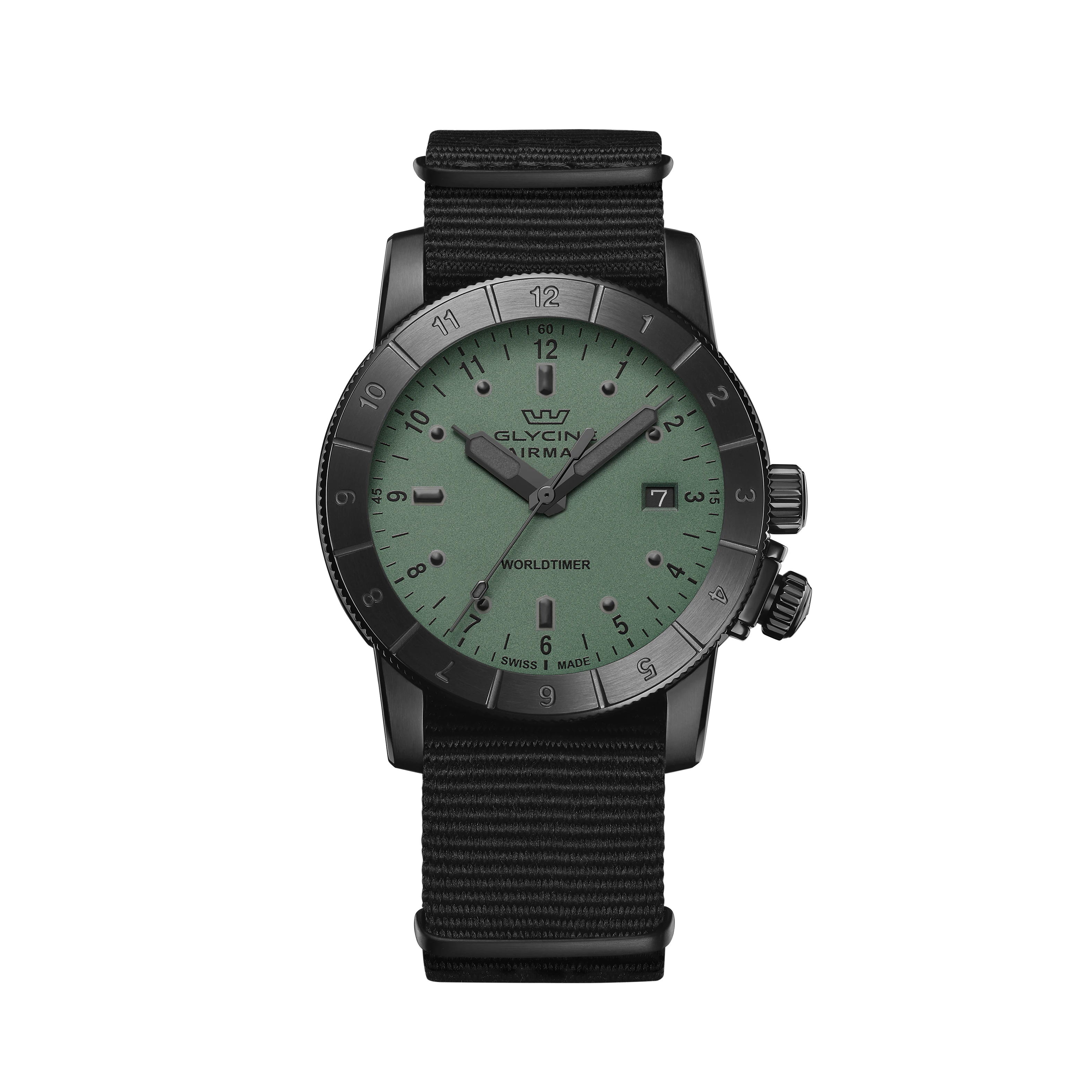 Glycine Men's Airman Worldtimer 42mm Quartz Watch GL1033