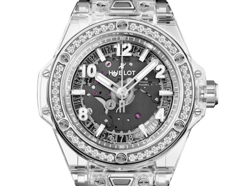 Hublot Big Bang One Click Sapphire Diamonds Black Dial 39mm