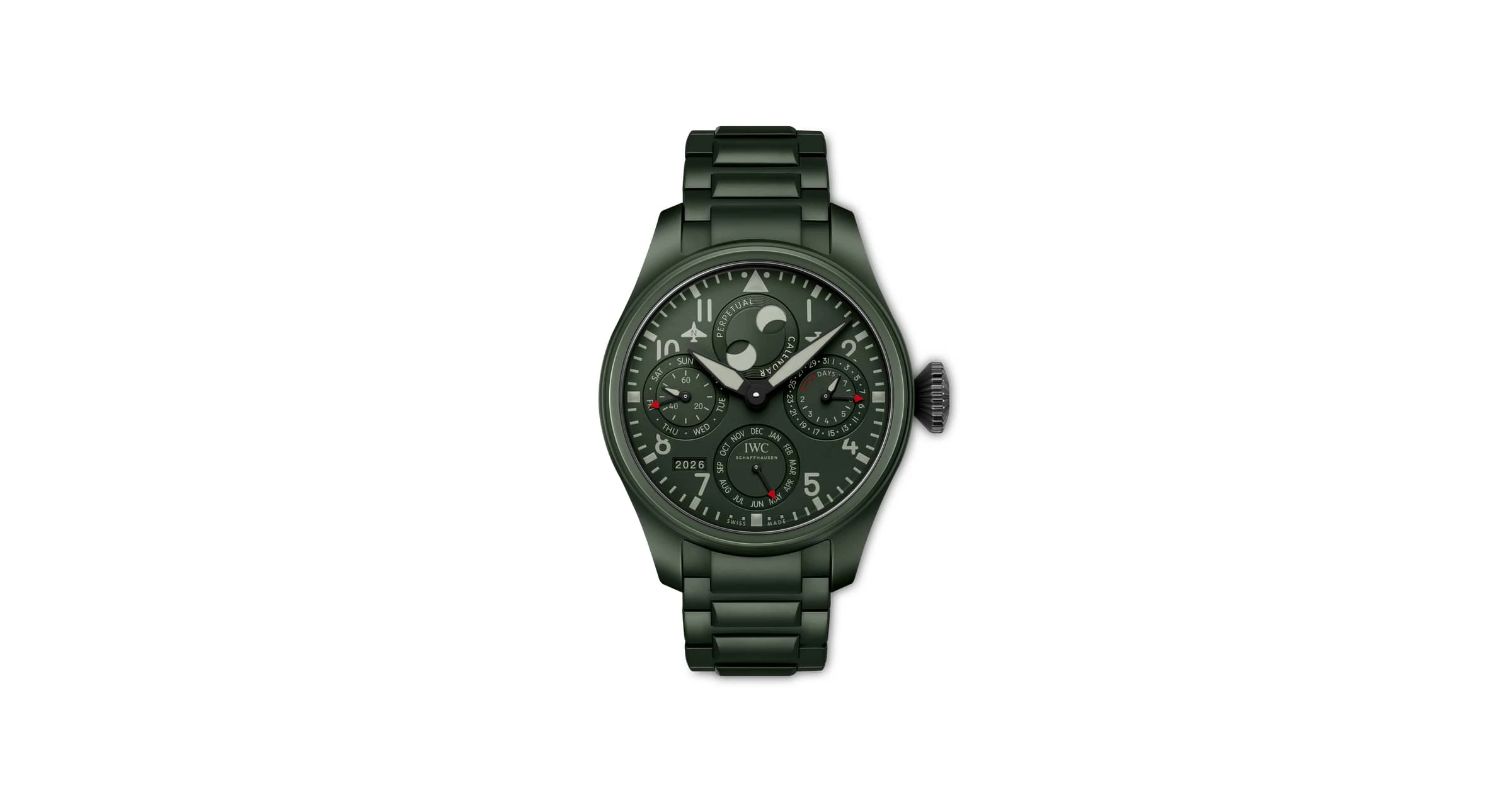 IWC Schaffhausen Iw503101 Big Pilots Watch Perpetual Calendar Top Gun Woodland