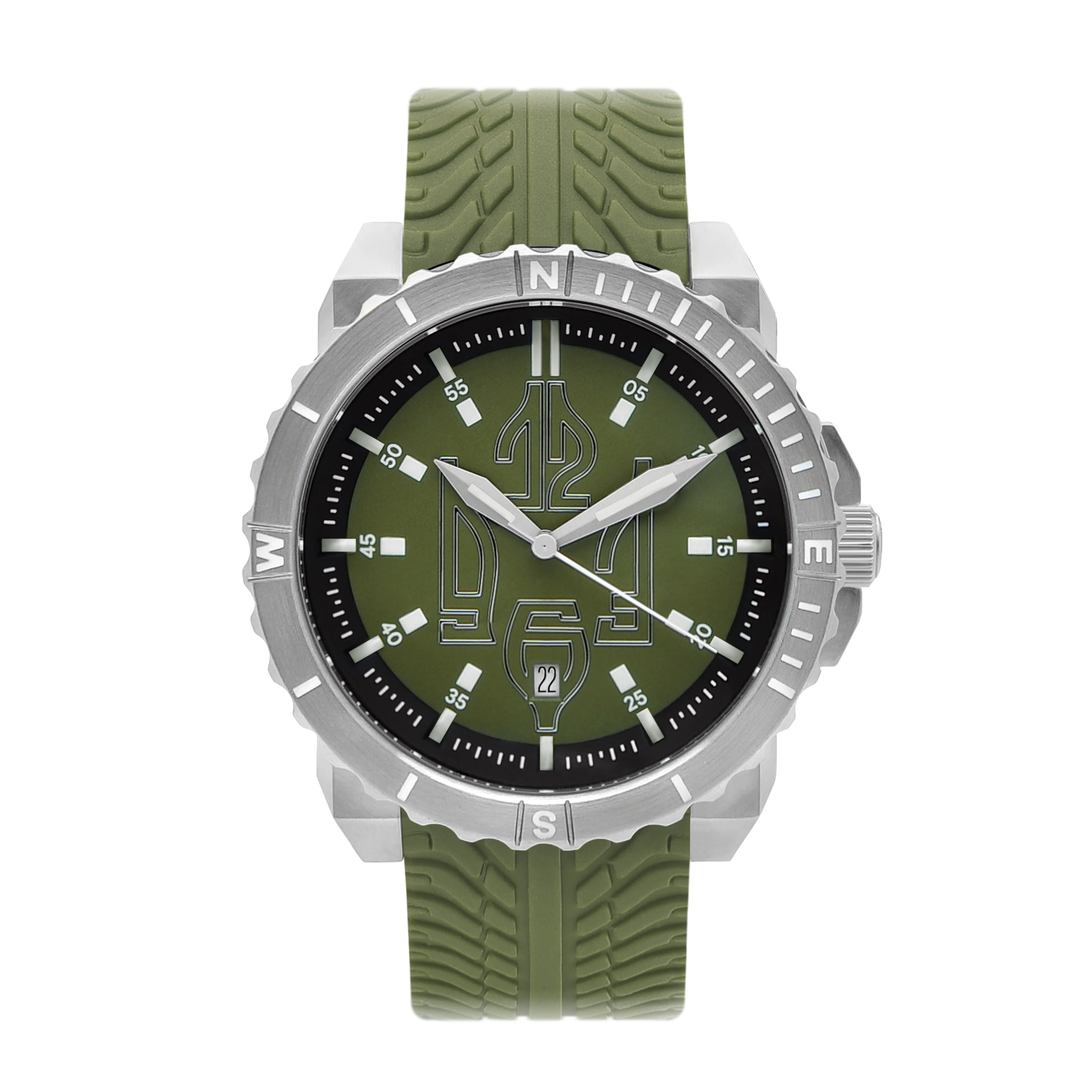 Kleynod Dive-style Compass Bezel Trident Watch
