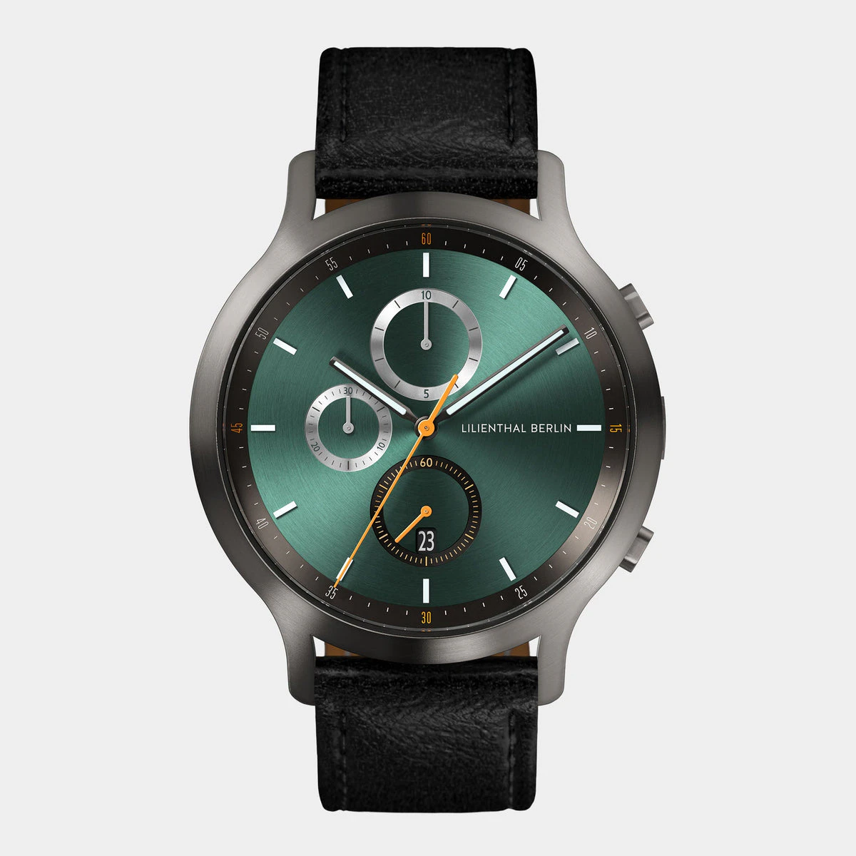 Lilienthal Berlin Chronograph Getaway Green Leather Black Ndash Lilienthal Berlin North America