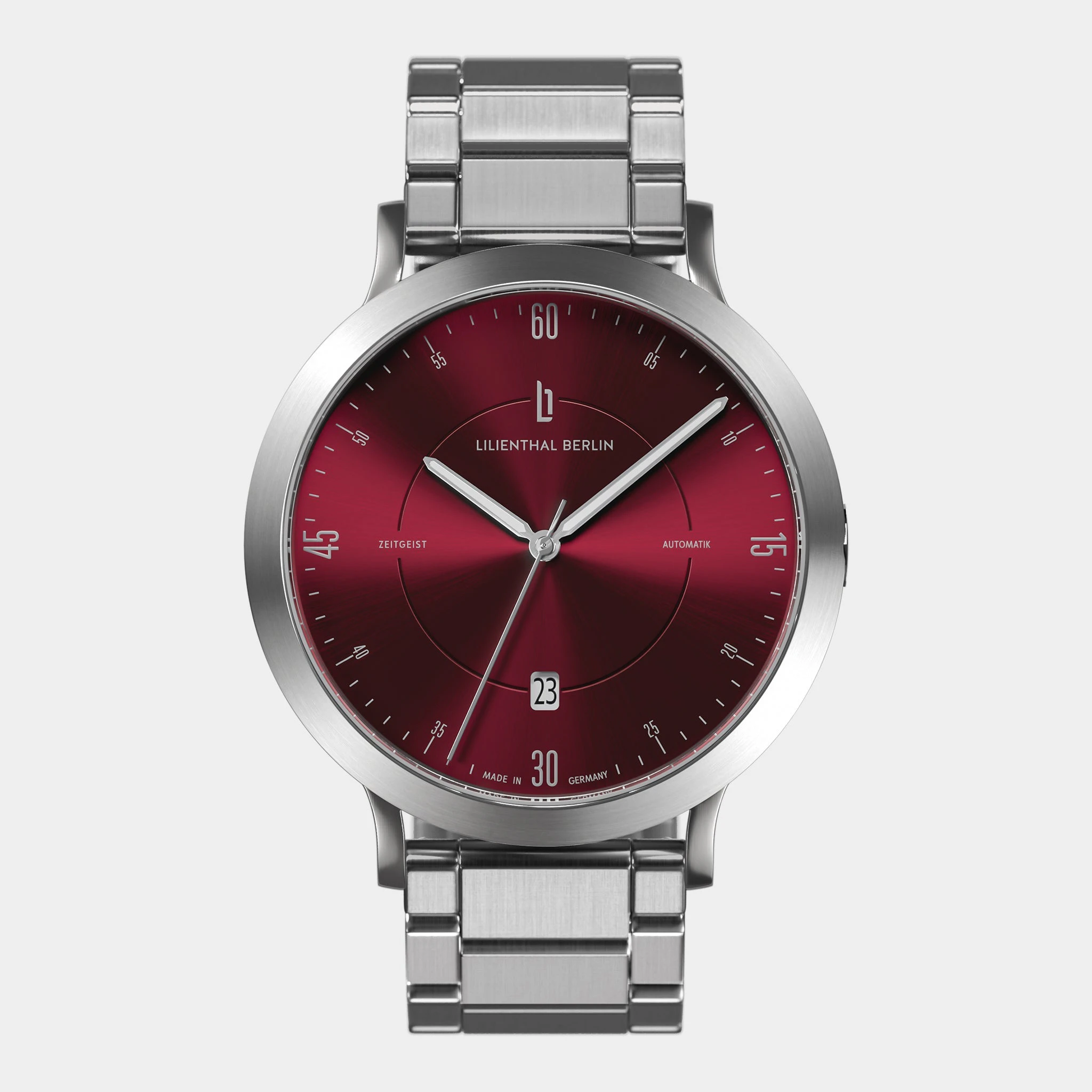 Lilienthal Berlin Zeitgeist Automatik – Silver Bordeaux