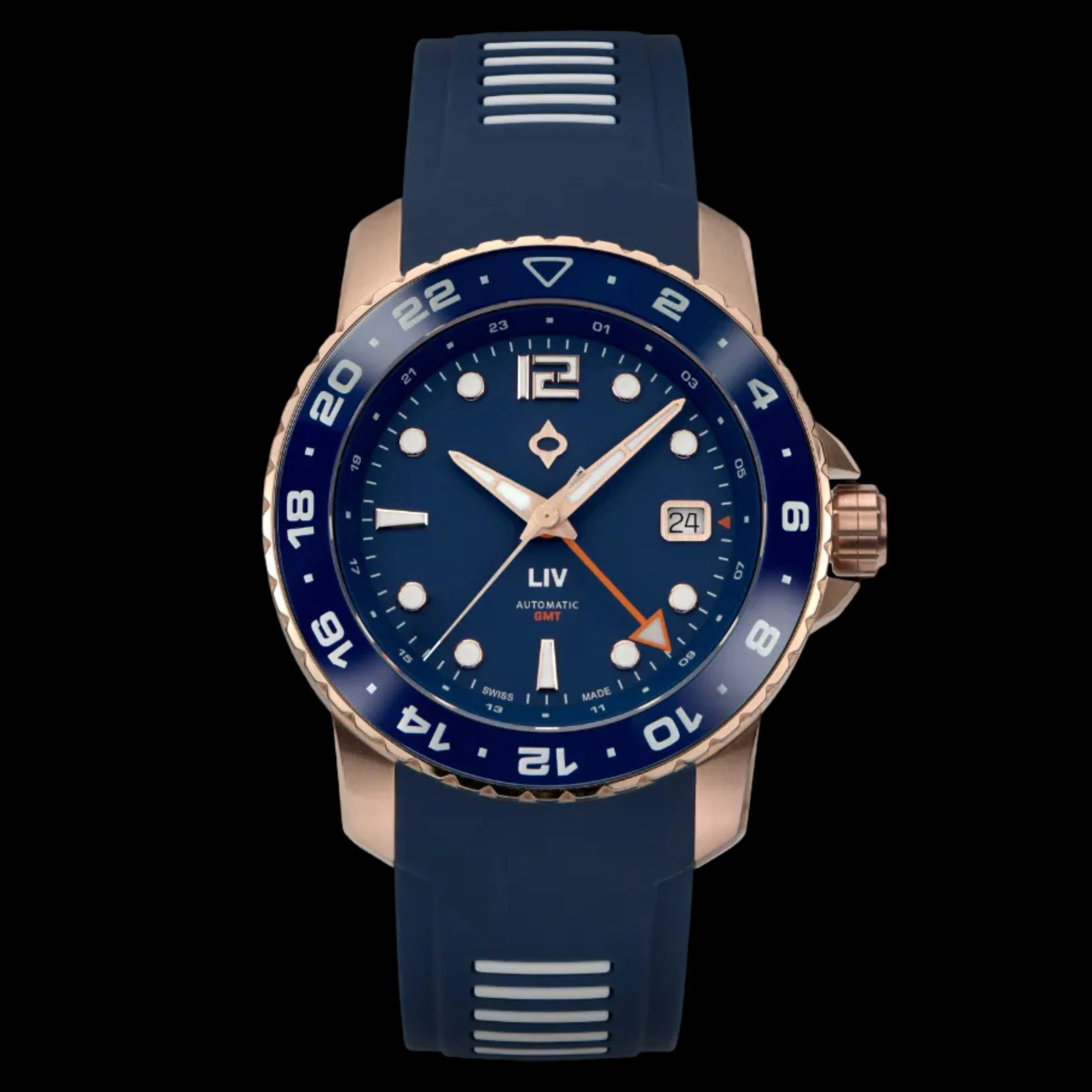 LIV Watches Trekker GMT Blue / Rose