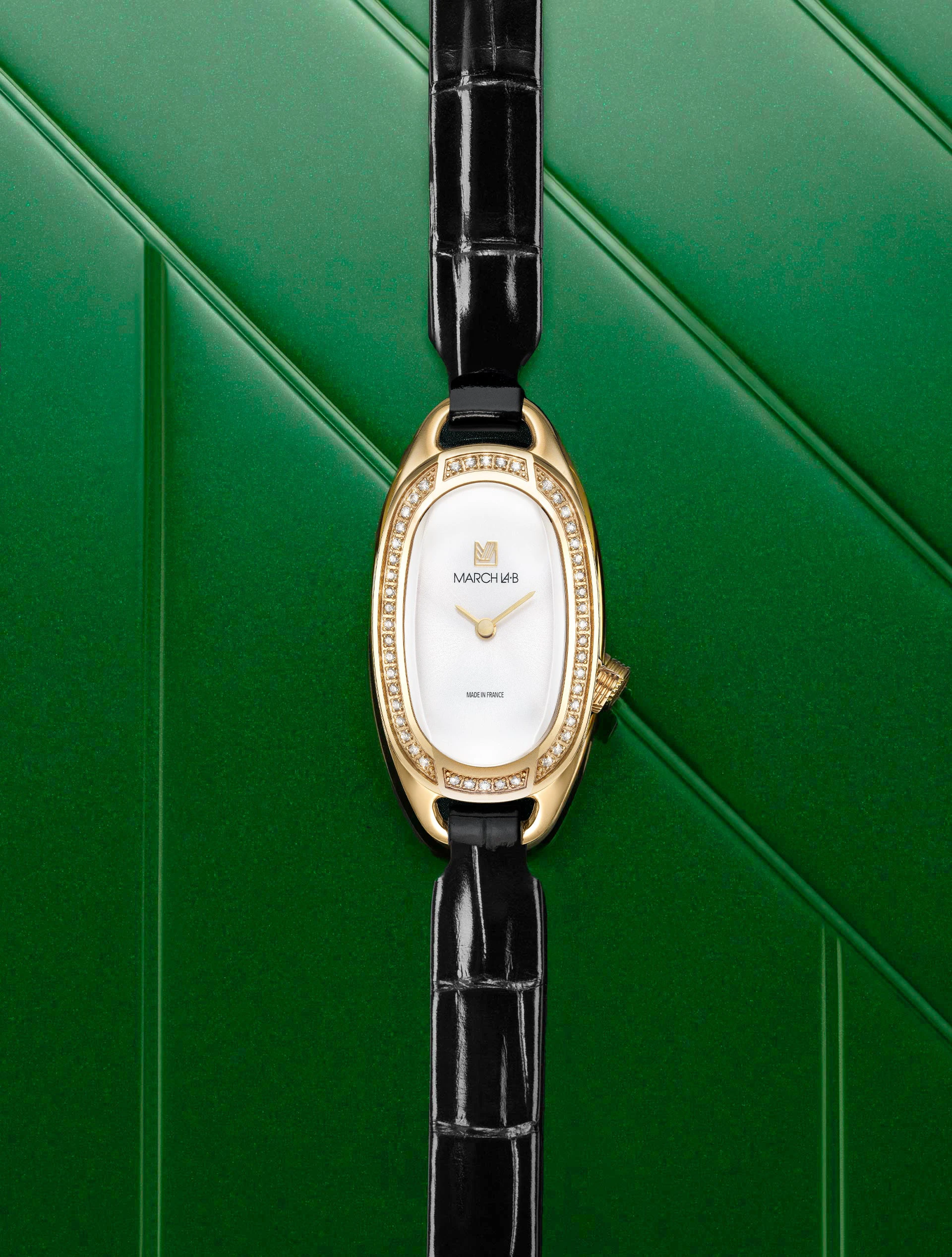 March LA.B Oblongue Diamants Or 18 Carats