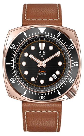 MMI Watches DUMBO 500M DIVE WATCH BRONZE CUSN8 NH35 "LEATHER PACKAGE" DB1NHC