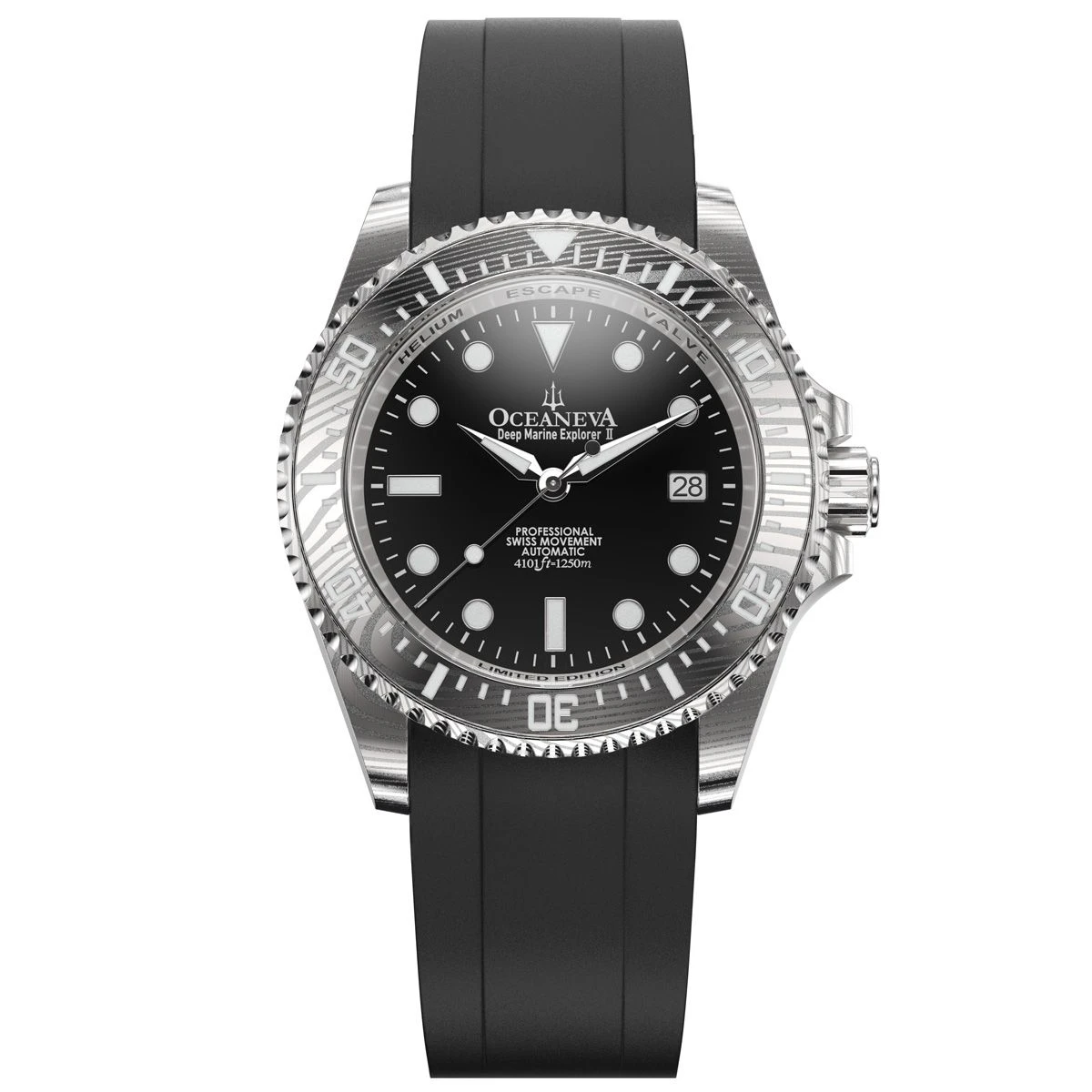 Oceaneva Deep Marine Explorer II Damascus Steel
