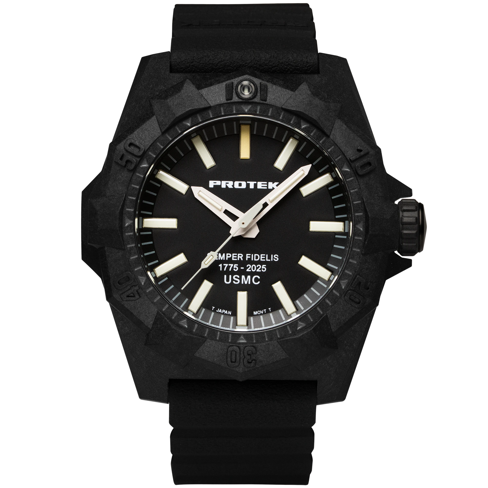 ProTek Watches Model PT4101SF USMC Carbon Dive