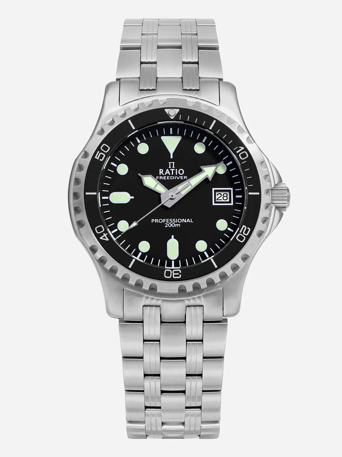 Ratio FreeDiver Professional Sapphire Black Dial Quartz RTF005 200M Men's Watch