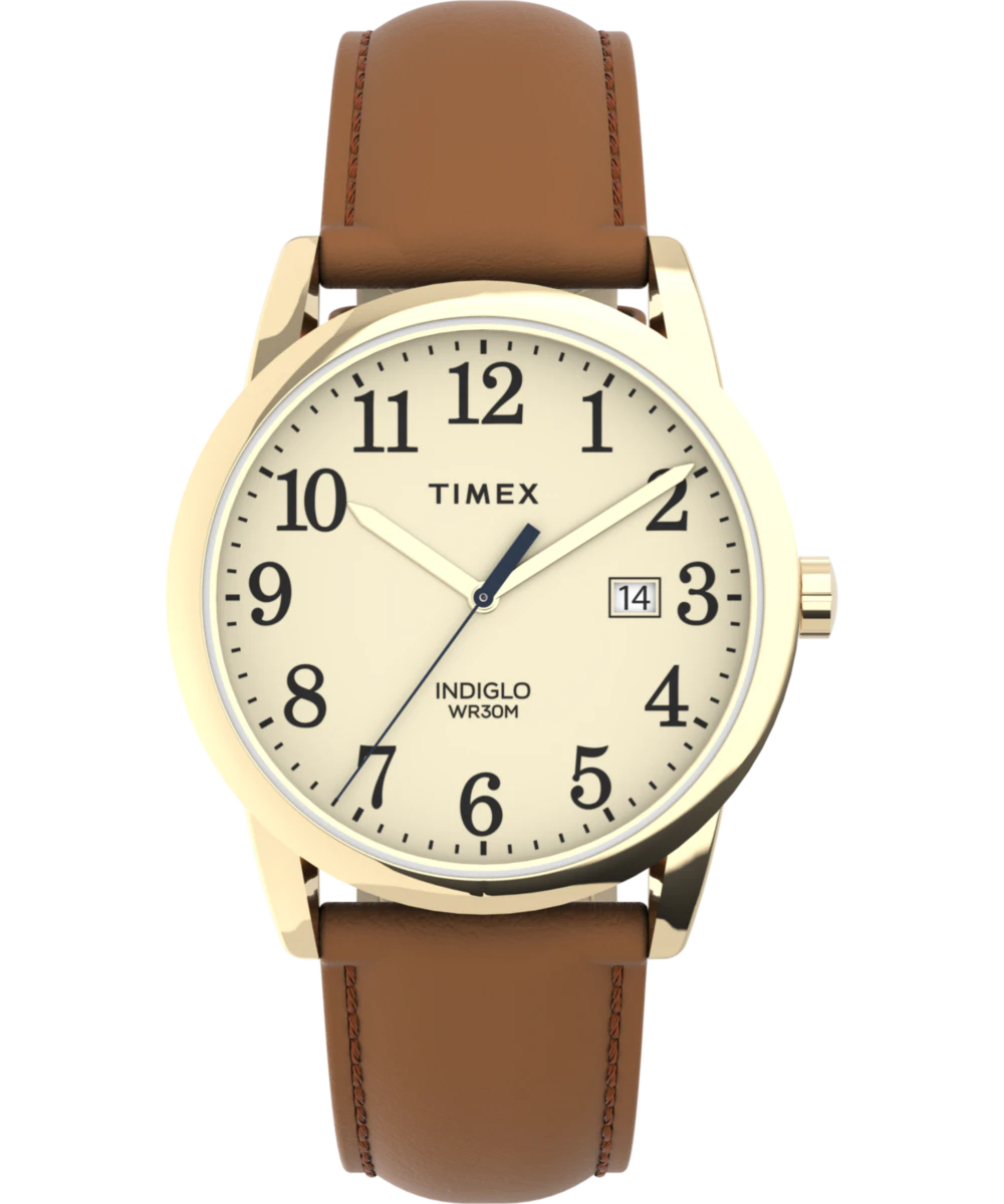 Timex Easy Reader Color Pop 38mm Leather Strap Watch