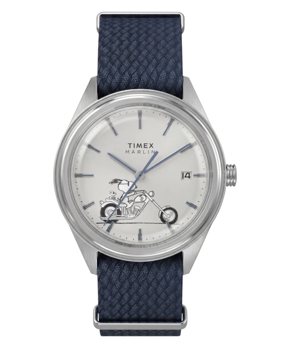 Timex Peanuts x Timex Marlin Jet Automatic Easy Rider 38mm Fabric Strap Watch