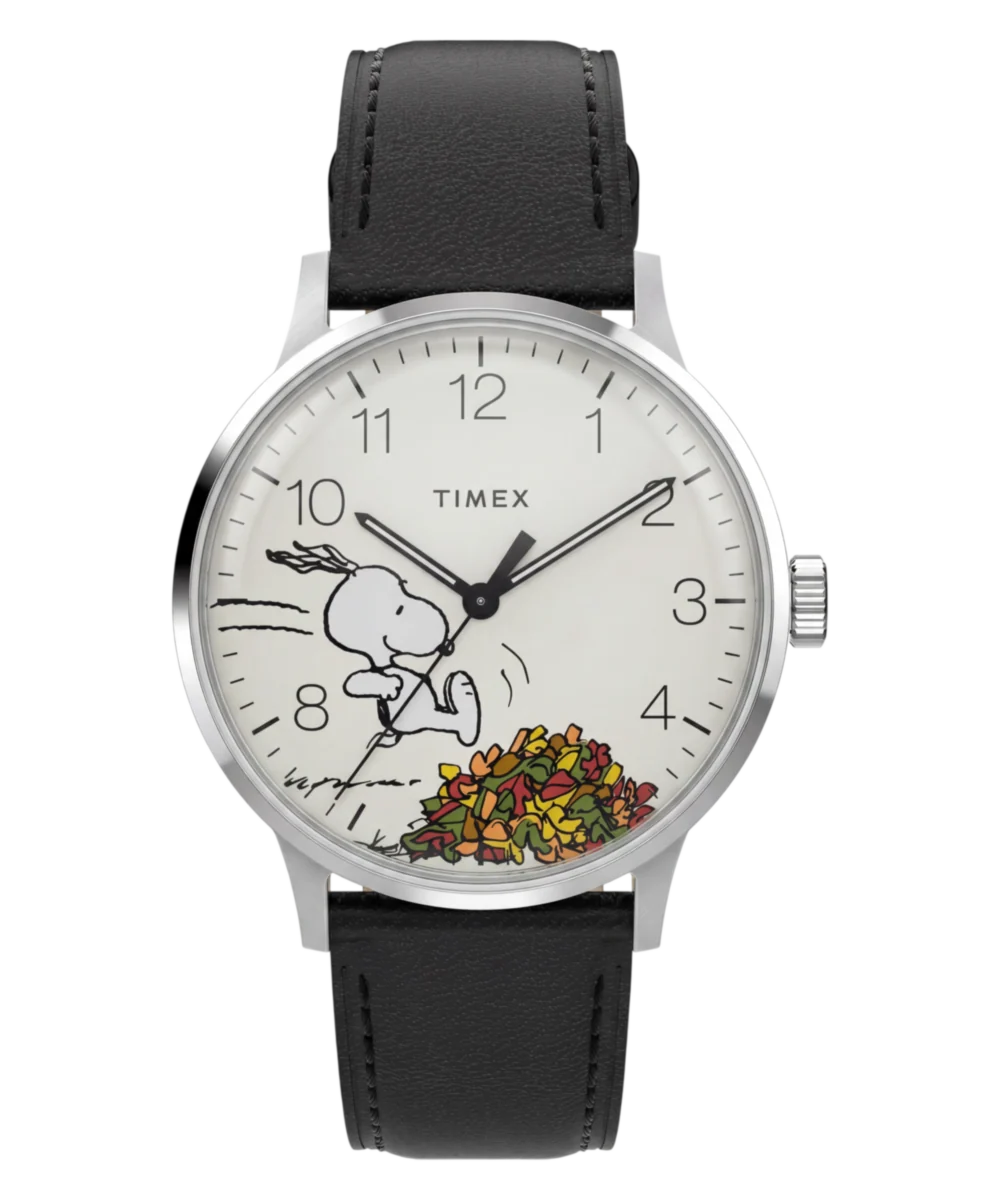 Timex Peanuts x Timex Waterbury Classic 40mm Leather Strap Watch