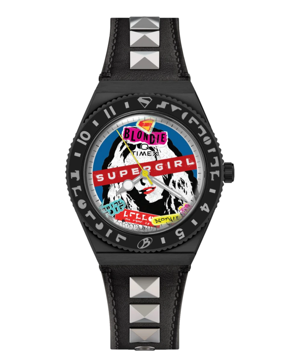 Timex SUPERGIRL x Blondie x Q Timex 36mm Leather Strap Watch