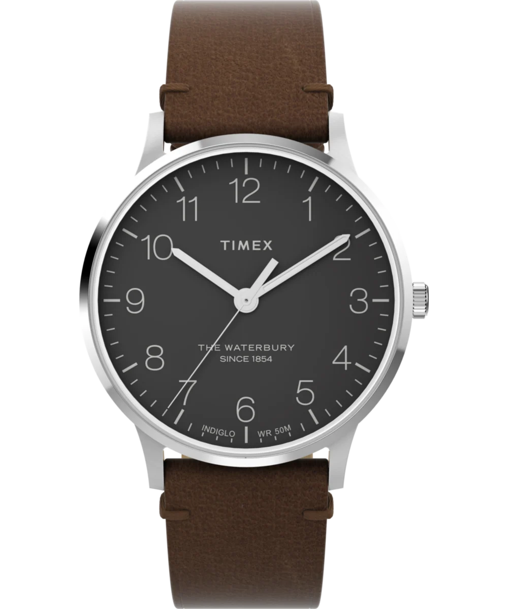 Timex Waterbury Classic 40mm Leather Strap Watch