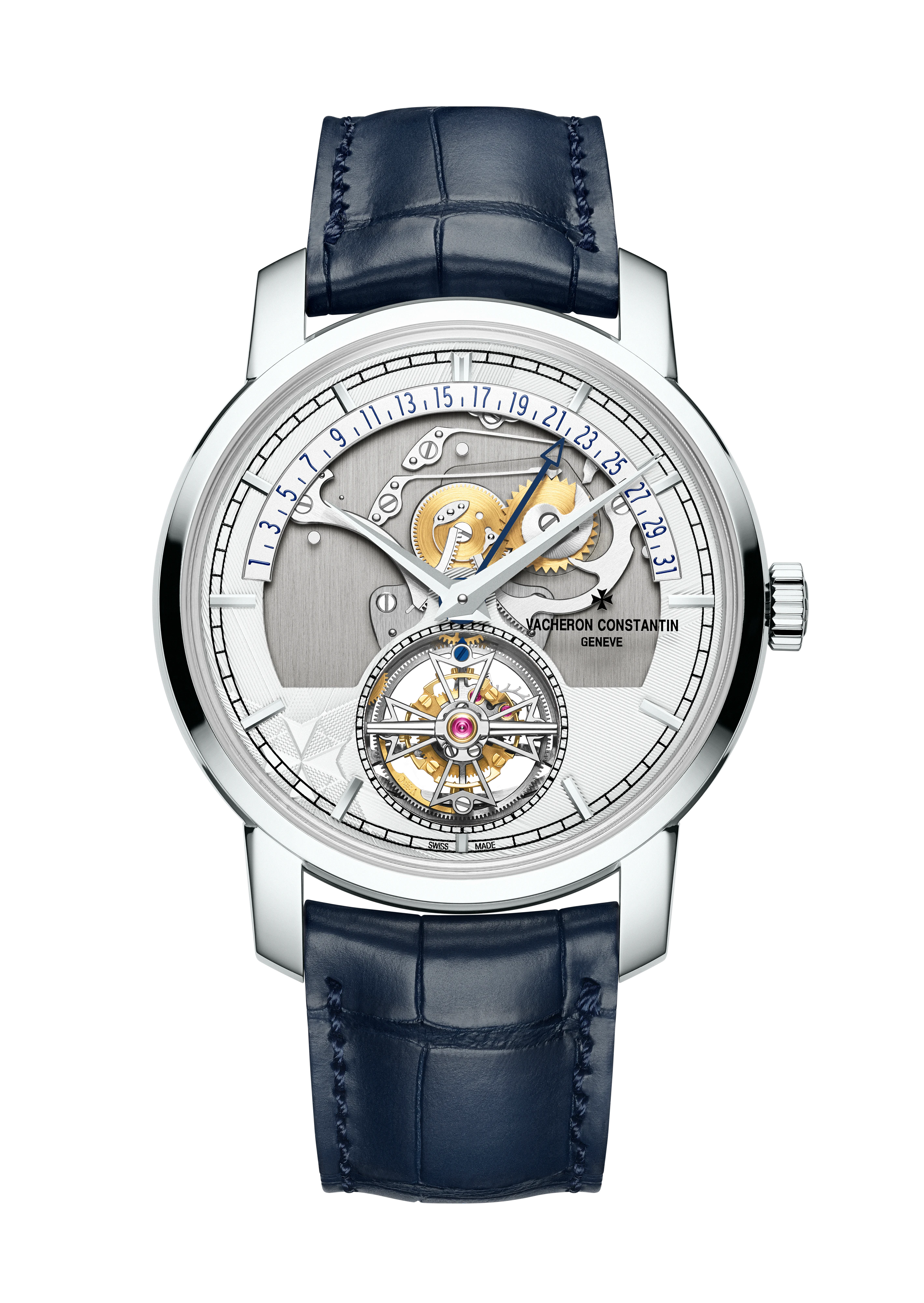 Vacheron Constantin Traditionnelle Tourbillon Retrograde Date Openface 41mm Platinum Watch