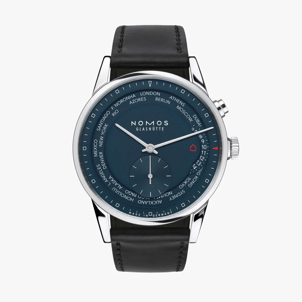 NOMOS Glashütte Zürich Worldtimer midnight blue